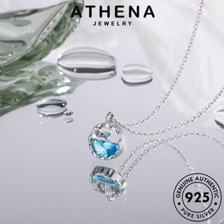 ATHENA JEWELRY หางปลาน่ารัก เงิน Silver 925 แท้ ผู้หญิง แฟชั่น เครื่องประดับ สร้อยคอ เกาหลี ต้นฉบับ ไพลิน จี้ เครื่องประดับ N60