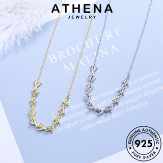 ATHENA JEWELRY ทอง ผู้หญิง สร้อยคอ เงิน Silver 925 เครื่องประดับ เครื่องประดับ แท้ ต้นฉบับ จี้ แฟชั่น เกาหลี บุคลิกภาพก้างปลา N183