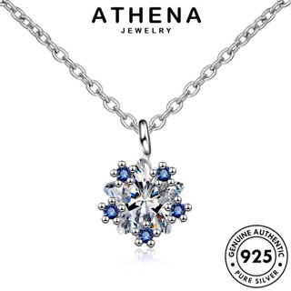 ATHENA JEWELRY Silver เครื่องประดับ ผู้หญิง เกล็ดหิมะน่ารัก ต้นฉบับ จี้ 925 เกาหลี แท้ แฟชั่น มอยส์ซาไนท์ไดมอนด์ เงิน สร้อยคอ เครื่องประดับ N133