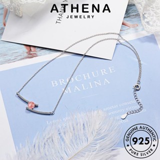 ATHENA JEWELRY แท้ เครื่องประดับ จี้ แฟชั่น เกาหลี เงิน Silver เรียบง่าย ผู้หญิง เครื่องประดับ ต้นฉบับ สร้อยคอ สตรอเบอร์รี่คริสตัล 925 N136