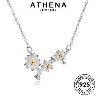 ATHENA JEWELRY ต้นฉบับ เครื่องประดับ ซากุระแฟชั่น แท้ จี้ เกาหลี แฟชั่น สร้อยคอ ผู้หญิง 925 เงิน เครื่องประดับ Silver N137