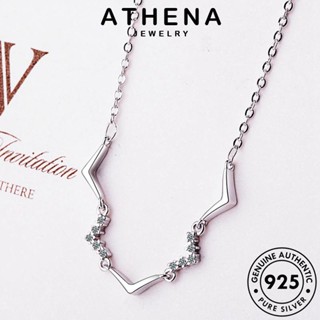 ATHENA JEWELRY เงิน มอยส์ซาไนท์ไดมอนด์ จี้ 925 เครื่องประดับ ต้นฉบับ สร้อยคอ Silver ผู้หญิง แฟชั่น เกาหลี แท้ เรียบง่าย เครื่องประดับ N219