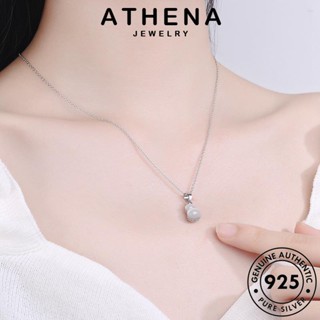 ATHENA JEWELRY เครื่องประดับ มอยส์ซาไนท์ไดมอนด์ เงิน แท้ 925 แฟชั่น Silver สร้อยคอ ผู้หญิง จี้ ต้นฉบับ เกาหลี เครื่องประดับ มะระแฟชั่น N253