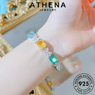 ATHENA JEWELRY แฟชั่น เครื่องประดับ ต้นฉบับ ซิทริน แท้ ก้อนน้ำตาลหรูหรา 925 เงิน Silver เครื่องประดับ ผู้หญิง ผู้หญิง กำไลข้อมือ กำไล เกาหลี B604