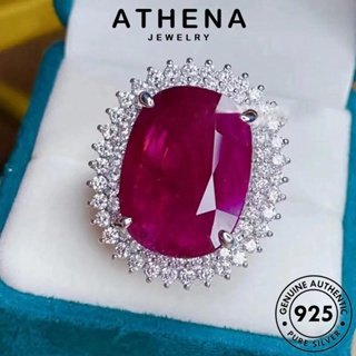 ATHENA JEWELRY เครื่องประดับ Silver 925 เกาหลี ผู้หญิง ต้นฉบับ เงิน ความฟุ่มเฟือย แฟชั่น เครื่องประดับ แท้ แหวน คริสตัลเพชรสีชมพู R2580