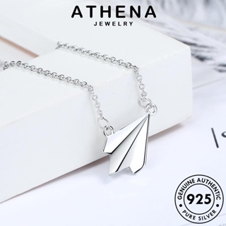 ATHENA JEWELRY สร้อยคอ เงิน เครื่องประดับ เครื่องบินที่เรียบง่าย ทอง 925 จี้ เกาหลี ต้นฉบับ แฟชั่น แท้ ผู้หญิง เครื่องประดับ Silver N256