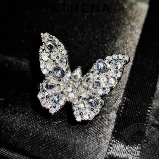 ATHENA JEWELRY ผู้หญิง เงิน Silver แท้ เกาหลี เครื่องประดับ แฟชั่น 925 ต้นฉบับ แหวน เครื่องประดับ ผีเสื้อแสนหวาน มอยส์ซาไนท์ไดมอนด์ R2604