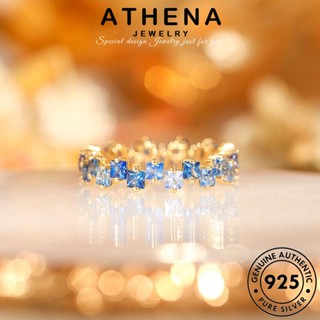 ATHENA JEWELRY ผู้หญิง Silver แหวน แฟชั่น ลูกอม เครื่องประดับ 925 ต้นฉบับ แท้ อความารีน เงิน เกาหลี เครื่องประดับ R2608