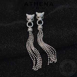 ATHENA JEWELRY Silver หัวเสือดาว เกาหลี ต้นฉบับ เงิน มอยส์ซาไนท์ไดมอนด์ แท้ ผู้หญิง เครื่องประดับ แฟชั่น 925 เครื่องประดับ จี้ สร้อยคอ S619