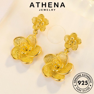 ATHENA JEWELRY เครื่องประดับ Silver ต้นฉบับ แฟชั่น ห้าดอก ผู้หญิง 925 ตุ้มหู ต่างหู ทอง แท้ ห่วง หนีบ เงิน เครื่องประดับ เกาหลี E739