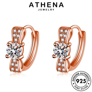 ATHENA JEWELRY ต่างหู เกาหลี แฟชั่น ผู้หญิง ผีเสื้อ เครื่องประดับ ห่วง เงิน Silver ไดมอนด์ แท้ โกลด์ ต้นฉบับ ตุ้มหู 925 หนีบ เครื่องประดับ มอยส์ซาไนท์ E744