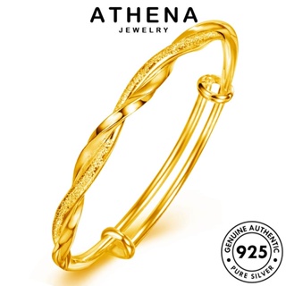 ATHENA JEWELRY กำไลข้อมือ แหวนโมเบียสแฟชั่น กำไล 925 เงิน เครื่องประดับ ทอง ต้นฉบับ แท้ เกาหลี ผู้หญิง Silver เครื่องประดับ แฟชั่น ผู้หญิง B653