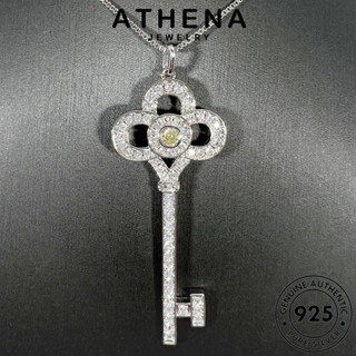 ATHENA JEWELRY 925 ต้นฉบับ กุญแจเพชร แท้ มอยส์ซาไนท์ไดมอนด์ Silver แฟชั่น เครื่องประดับ เครื่องประดับ สร้อยคอ จี้ เกาหลี เงิน ผู้หญิง N1081