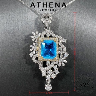 ATHENA JEWELRY Silver แท้ จี้ ผู้หญิง ต้นฉบับ เพชรสุดหรู สร้อยคอ เครื่องประดับ เกาหลี เงิน แฟชั่น 925 เครื่องประดับ ไพลิน N1085