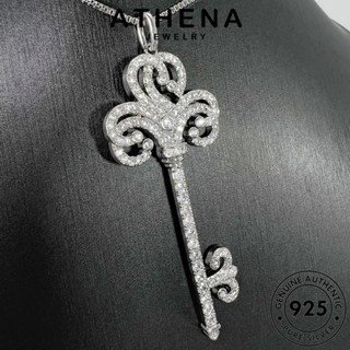 ATHENA JEWELRY กุญแจแฟชั่น เกาหลี เครื่องประดับ แท้ เครื่องประดับ จี้ ผู้หญิง Silver สร้อยคอ มอยส์ซาไนท์ไดมอนด์ ต้นฉบับ 925 แฟชั่น เงิน N1089