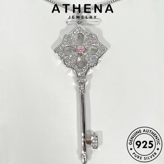 ATHENA JEWELRY จี้ มอยส์ซาไนท์ไดมอนด์ แฟชั่น เครื่องประดับ ต้นฉบับ สร้อยคอ แท้ เกาหลี 925 เงิน ผู้หญิง กุญแจแฟชั่น เครื่องประดับ Silver N1092