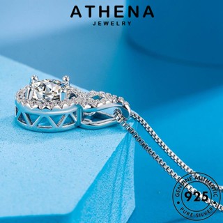 ATHENA JEWELRY Silver ไดมอนด์ แท้ เงิน สร้อยคอ ต้นฉบับ จี้ แฟชั่น เครื่องประดับ มอยส์ซาไนท์ มะระธรรมดา เครื่องประดับ เกาหลี โกลด์ 925 ผู้หญิง N1100