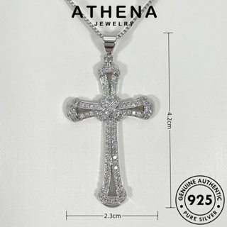 ATHENA JEWELRY เครื่องประดับ เครื่องประดับ Silver เงิน สร้อยคอ แฟชั่น 925 ต้นฉบับ มอยส์ซาไนท์ไดมอนด์ แท้ จี้ เกาหลี ผู้หญิง ข้ามความคิดสร้างสรรค์ N1079