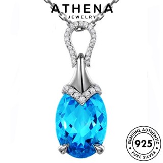 ATHENA JEWELRY ไพลิน เกาหลี เงิน ผู้หญิง แฟชั่น 925 เครื่องประดับ สร้อยคอ ต้นฉบับ อารมณ์ แท้ Silver จี้ เครื่องประดับ N1125