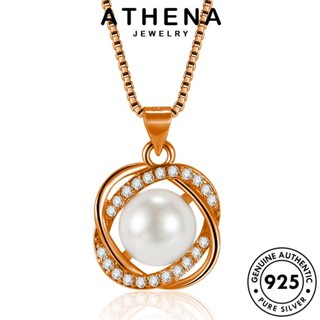 ATHENA JEWELRY ไข่มุกทอง เครื่องประดับ สร้อยคอ เงิน แท้ Silver กังหันลมแฟชั่น 925 จี้ เครื่องประดับ ผู้หญิง แฟชั่น ต้นฉบับ เกาหลี N1126