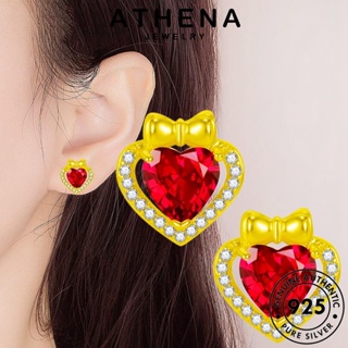 ATHENA JEWELRY เครื่องประดับ Silver ผู้หญิง เงิน แฟชั่น แท้ ทับทิม ต้นฉบับ 925 จี้ สร้อยคอ เครื่องประดับ เกาหลี S76