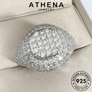 ATHENA JEWELRY ต้นฉบับ 925 มีคุณธรรมสูง เครื่องประดับ มอยส์ซาไนท์ไดมอนด์ Silver เกาหลี แฟชั่น เงิน ผู้หญิง เครื่องประดับ แหวน แท้ R1714