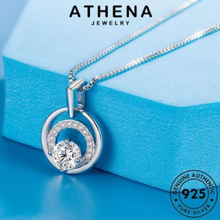 ATHENA JEWELRY สร้อยคอ เกาหลี แท้ ต้นฉบับ จี้ ไดมอนด์ โกลด์ แฟชั่น เครื่องประดับ เงิน Silver ผู้หญิง เครื่องประดับ มอยส์ซาไนท์ แฟชั่น 925 N1116