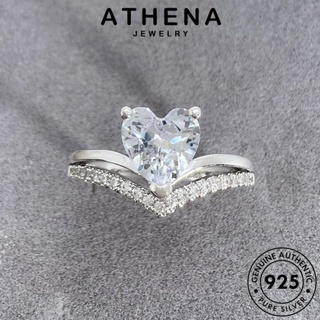 ATHENA JEWELRY เครื่องประดับ ผู้หญิง แหวน แท้ มอยส์ซาไนท์ไดมอนด์ แฟชั่น เงิน สองชั้น 925 เกาหลี Silver ต้นฉบับ เครื่องประดับ R1738