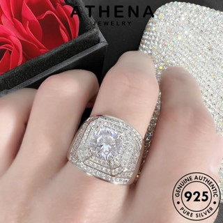 ATHENA JEWELRY มอยส์ซาไนท์ เครื่องประดับ 925 ต้นฉบับ เครื่องประดับ แหวน แท้ เงิน เกาหลี แฟชั่น หรูหรา ผู้หญิง โกลด์ ไดมอนด์ Silver R1729