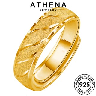 ATHENA JEWELRY เครื่องประดับ 925 ผู้ชาย ต้นฉบับ เกาหลี แฟชั่น ดอกไม้รถแฟชั่น แหวน แท้ เงิน เครื่องประดับ Silver ทอง R1773