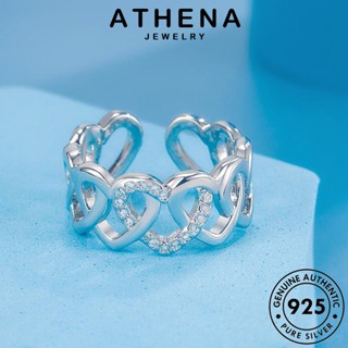 ATHENA JEWELRY แท้ มอยส์ซาไนท์ 925 แหวน ไดมอนด์ โกลด์ แฟชั่น เงิน ต้นฉบับ เครื่องประดับ Silver เครื่องประดับ เกาหลี ผู้หญิง R1775