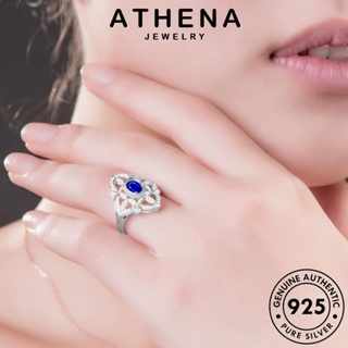 ATHENA JEWELRY เกาหลี เครื่องประดับ แหวน ทับทิม แฟชั่น เงิน แท้ ต้นฉบับ เครื่องประดับ 925 ผู้หญิง Silver รูปแบบกลวง R1787