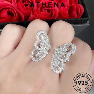 ATHENA JEWELRY ผู้หญิง แหวน มอยส์ซาไนท์ไดมอนด์ เครื่องประดับ Silver เครื่องประดับ แฟชั่น เกาหลี เงิน ผีเสื้ออาวุโส 925 แท้ ต้นฉบับ R1788