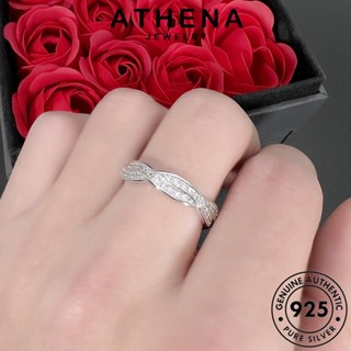 ATHENA JEWELRY กลม แท้ โกลด์ ไดมอนด์ เงิน 925 ต้นฉบับ มอยส์ซาไนท์ ผู้หญิง แหวน แฟชั่น เกาหลี เครื่องประดับ เครื่องประดับ Silver R1791