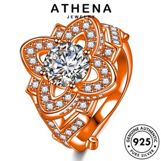 ATHENA JEWELRY 925 แท้ เกาหลี แฟชั่น เครื่องประดับ ต้นฉบับ ผู้หญิง เงิน สาขาที่สร้างสรรค์ โกลด์ Silver ไดมอนด์ มอยส์ซาไนท์ เครื่องประดับ แหวน R1794