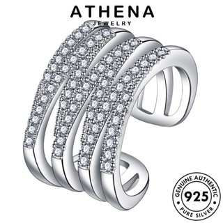 ATHENA JEWELRY เกาหลี ต้นฉบับ แหวน แท้ ไดมอนด์ แฟชั่น 925 คดเคี้ยวหลายชั้น มอยส์ซาไนท์ เครื่องประดับ ผู้หญิง เครื่องประดับ เงิน Silver โกลด์ R1795