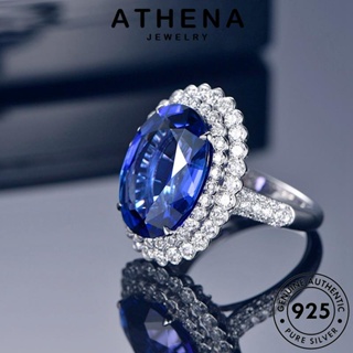 ATHENA JEWELRY แหวน ต้นฉบับ เครื่องประดับ ไพลิน เงิน 925 Silver เครื่องประดับ ผู้หญิง เกาหลี วงรี แท้ แฟชั่น R1770