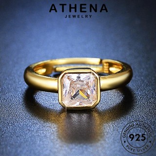 ATHENA JEWELRY ต้นฉบับ โกลด์ เครื่องประดับ เครื่องประดับ แฟชั่น 925 เงิน มอยส์ซาไนท์ แหวน ไดมอนด์ เกาหลี Silver ผู้หญิง หรูหรา แท้ R441