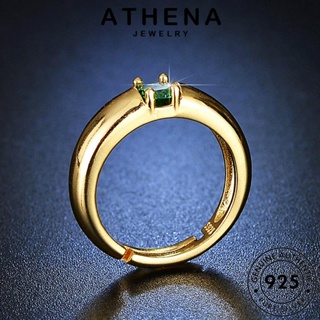 ATHENA JEWELRY ผู้หญิง แท้ 925 ต้นฉบับ Silver เครื่องประดับ เครื่องประดับ เงิน แฟชั่น เกาหลี แฟชั่น ทองมรกต แหวน R443