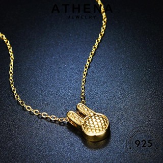 ATHENA JEWELRY 925 Silver แฟชั่น ทอง กระต่ายน่ารัก เครื่องประดับ ผู้หญิง เครื่องประดับ จี้ แท้ สร้อยคอ เกาหลี ต้นฉบับ เงิน N115