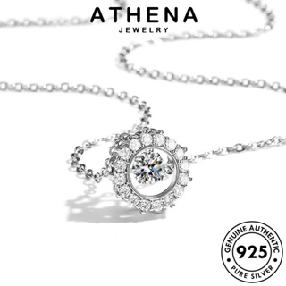 ATHENA JEWELRY แท้ มอยส์ซาไนท์ไดมอนด์ สร้อยคอ หัวใจเต้นแรงเวอร์ชั่นเกาหลี เงิน จี้ เครื่องประดับ เครื่องประดับ ต้นฉบับ เกาหลี แฟชั่น 925 Silver ผู้หญิง N119