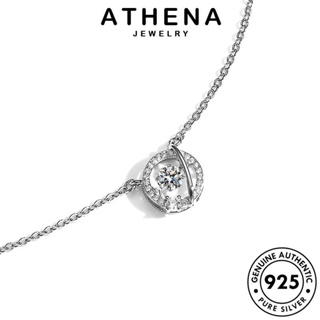 ATHENA JEWELRY Silver แฟชั่น เครื่องประดับ เกาหลี เงิน ผู้หญิง เครื่องประดับ 925 จี้ แท้ ต้นฉบับ มอยส์ซาไนท์ไดมอนด์ สร้อยคอ แฟชั่น N120