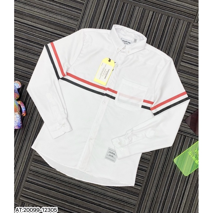 Thome Browne Shirt เสื้อเชิ้ตแขนยาวสีขาวผู้ชาย Premium Edition