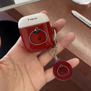 เคสป้องกันหูฟัง แบบนิ่ม ลายมะเขือเทศ สีน้ําตาล สําหรับ Apple Airpods 3 Pro2