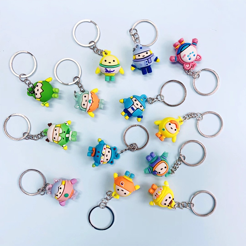 พวงกุญแจ จี้การ์ตูนหมี PVC แบบนิ่ม สร้างสรรค์ เหมาะกับของขวัญทางวัฒนธรรม สําหรับเด็ก