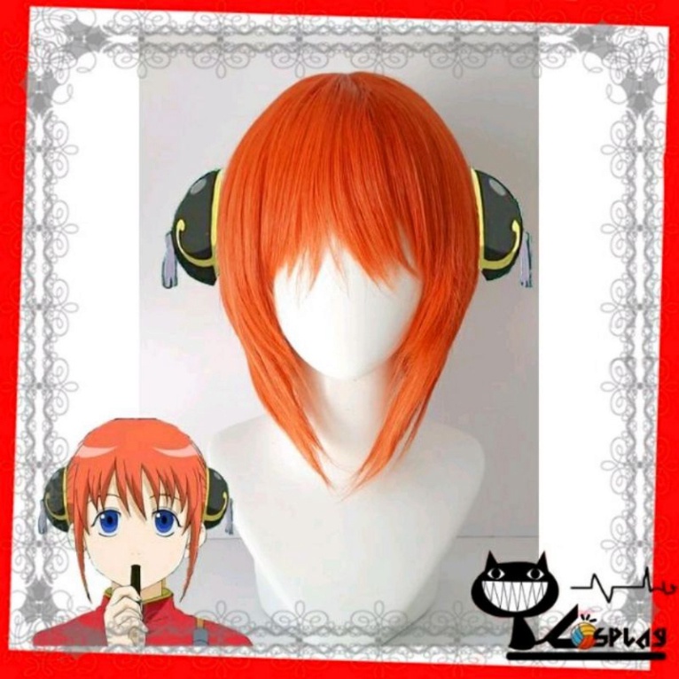 [มีจําหน่าย] วิกผมคอสเพลย์ Kagura/วิกผม - Gintama สีส้ม [Miu Cosplay 01]