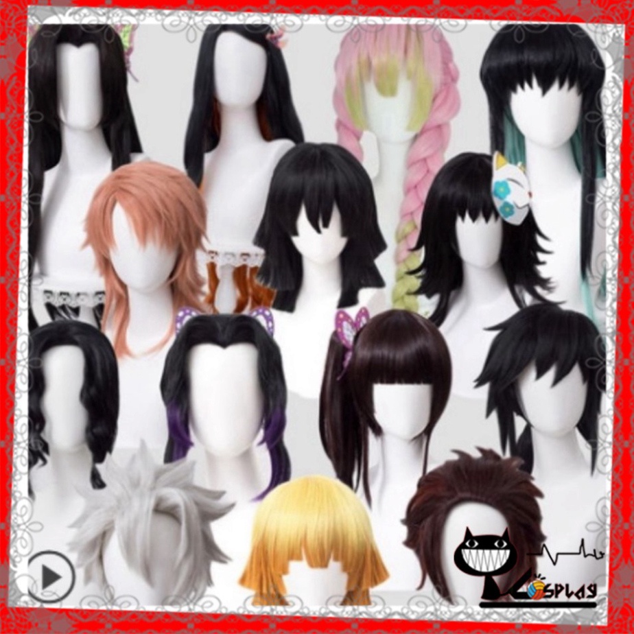 [มีจําหน่าย] หลายรุ่น - วิกผม/M Shinobu/Kanroji/Rengoku/Tomioka/Muichirou/Nezuko - Demon Slayer:Kime