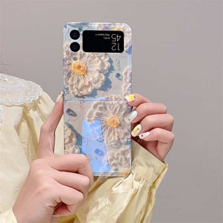 เคสมือถือ แบบนิ่ม ลายดอกไม้ สไตล์เกาหลี กันตก สําหรับ Samsung zfilp4 zfilp3 galaxy zflip4