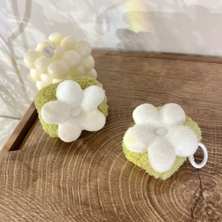 เคสหูฟังบลูทูธไร้สาย ผ้ากํามะหยี่ขนนิ่ม ลายดอกไม้ สําหรับ Airpods 1 2 3 Generation