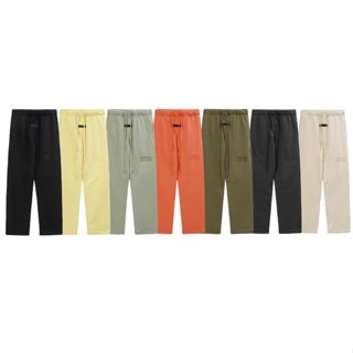 ขายดี ESSENTIALS Fear of God FOG Flocking กางเกงขายาว ลําลอง สําหรับผู้ชาย ผู้หญิง คุณภาพสูง ลายตัวอักษร FOG Flocking